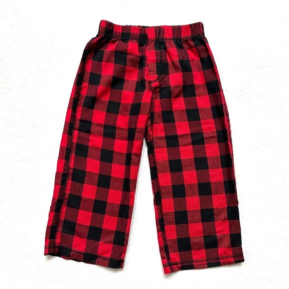 ⭐️ 5 for $25 Carter’s Red and Black Plaid Kids Pajama Pants Size 4 T - Picture 1 of 4